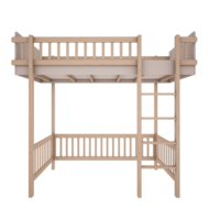 Basic hoogslaper 90x200 cashmere 
