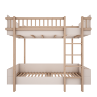 Basic stapelbed 90x200 wit 