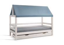 Infans bedbank huis grenen witte beits 90x200