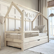 Pioli inloopbedhuisje met lade 90x190 onbehandeld hout