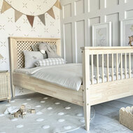 Boho grid classic bed 90x200 onbehandeld hout