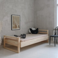 Modern classic 120x200 bed massief hout