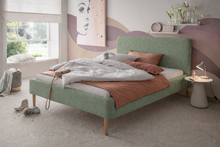 Jip gestoffeerd bed 140x200 groen