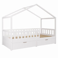 Miyo bedhuisje 90x190 grenen wit