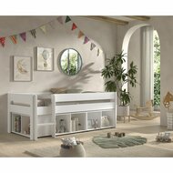 scandi compact bed met trap en 3 kastjes 90x200