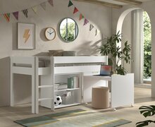 scandi halfhoog met kast en bureau 90x200
