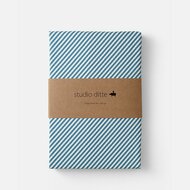Studio ditte hoeslaken streepjes denim 90x200