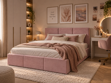 Merine 120x200 pink gestoffeerd opbergbed