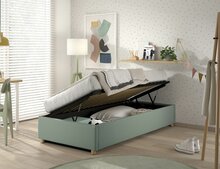 Moon opbergbed groen 90x200 lange zijde