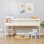eco comfort halfhoog naturel hout 90x200