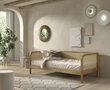 Olive bedbank 90x200 eiken rotan