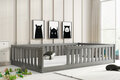Greco inloop bed 120x200 grenen grijs