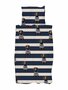 Snurk Pierre overtrek 140x200 blauw wit hondje
