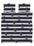 Snurk Pierre overtrek 200x200 blauw wit hondje