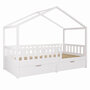 Miyo bedhuisje 90x190 grenen wit