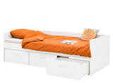 Bopita Locker bedbank met 3 laden 90x200 wit_
