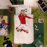 snurk soccer rood beddengoed