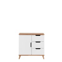 Infanskids Color commode 1 deur 3 lade wit naturel