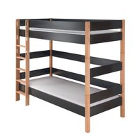 Infanskids Color stapelbed 90x200 antraciet naturel
