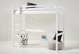 Hoppekids Basic hoogslaper 90x200 grenen wit