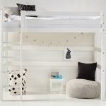 Hoppekids Premium hoogslaper 90x200 rechte trap flex frame bodem wit