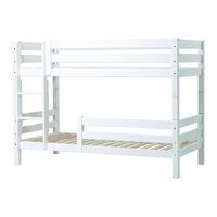 Hoppekids Premium stapelbed 90x200 rechte trap en 1/2 uitval wit