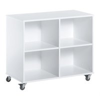 Hoppekids boekenkast op wielen 90 wit