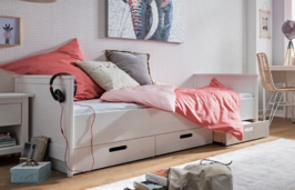 Infanskids Solvita bed + lade 90x200 wit 