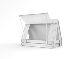 Mathy by Bols design Tent bed 90x200 Parel grijs 