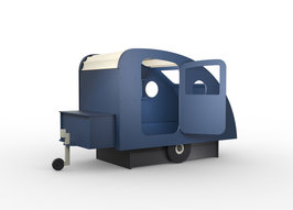 Mathy by Bols design Caravan bed 90x190 kleur Atlantisch blauw L.BU AT