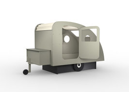 Mathy by Bols design Caravan bed 90x190 Cement grijs L.GR CI
