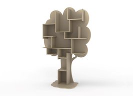 Mathy by Bols design Louane boom boekenkast Taupe L.TAU