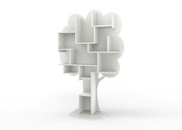 Mathy by Bols design Louane boom boekenkast Parel grijs L.GR PE