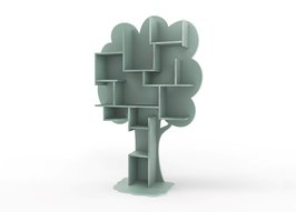 Mathy by Bols design Louane boom boekenkast Donker grijs L.GR OR