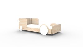 Mathy by Bols Discovery kinderbed 90x190 grenen naturel en mdf Wit L.BC