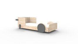 Mathy by Bols Discovery kinderbed 90x190 grenen naturel en mdf Basalt grijs L.GR BA
