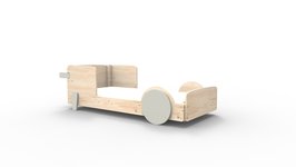 Mathy by Bols Discovery kinderbed 90x190 grenen naturel en mdf Parel grijs L.GR PE