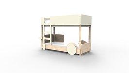 Mathy by Bols Discovery Stapelbed 90x190 grenen naturel Beige ivoor L.BE