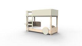 Mathy by Bols Discovery Stapelbed 90x190 grenen naturel Grijs L.GREI