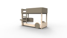 Mathy by Bols Discovery Stapelbed 90x190 grenen naturel Linnen L.LIN