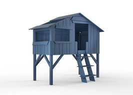 Mathy by Bols halfhoog design boomhut bed Atlantis blauw