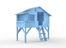 Mathy by Bols halfhoog design boomhut bed Azur blauw