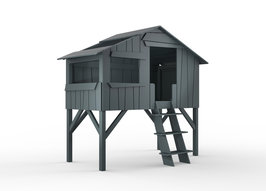 Mathy by Bols halfhoog design boomhut bed Basalt grijs