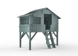 Mathy by Bols halfhoog design boomhut bed Donker grijs