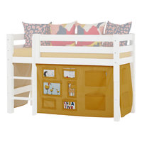 Hoppekids Creator autumn yellow bedtent 70x160 halfhoogslaper 