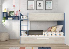 Trasman Jules stapelbed met slaaplade 90x200 smokey blue