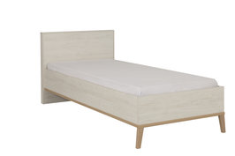 Alika tienerbed 90x200 wit kastanje look