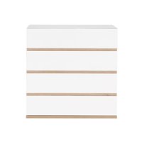 Nestor commode 4 laden 94 hoog wit eiken