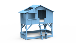 Mathy by Bols boomhut stapelbed Azur blauw