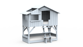 Mathy by Bols boomhut stapelbed poeder blauw